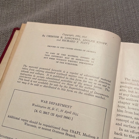 Vintage Book 1941 Outlines of Physical Geology - Education Manual - Picture 6 of 12